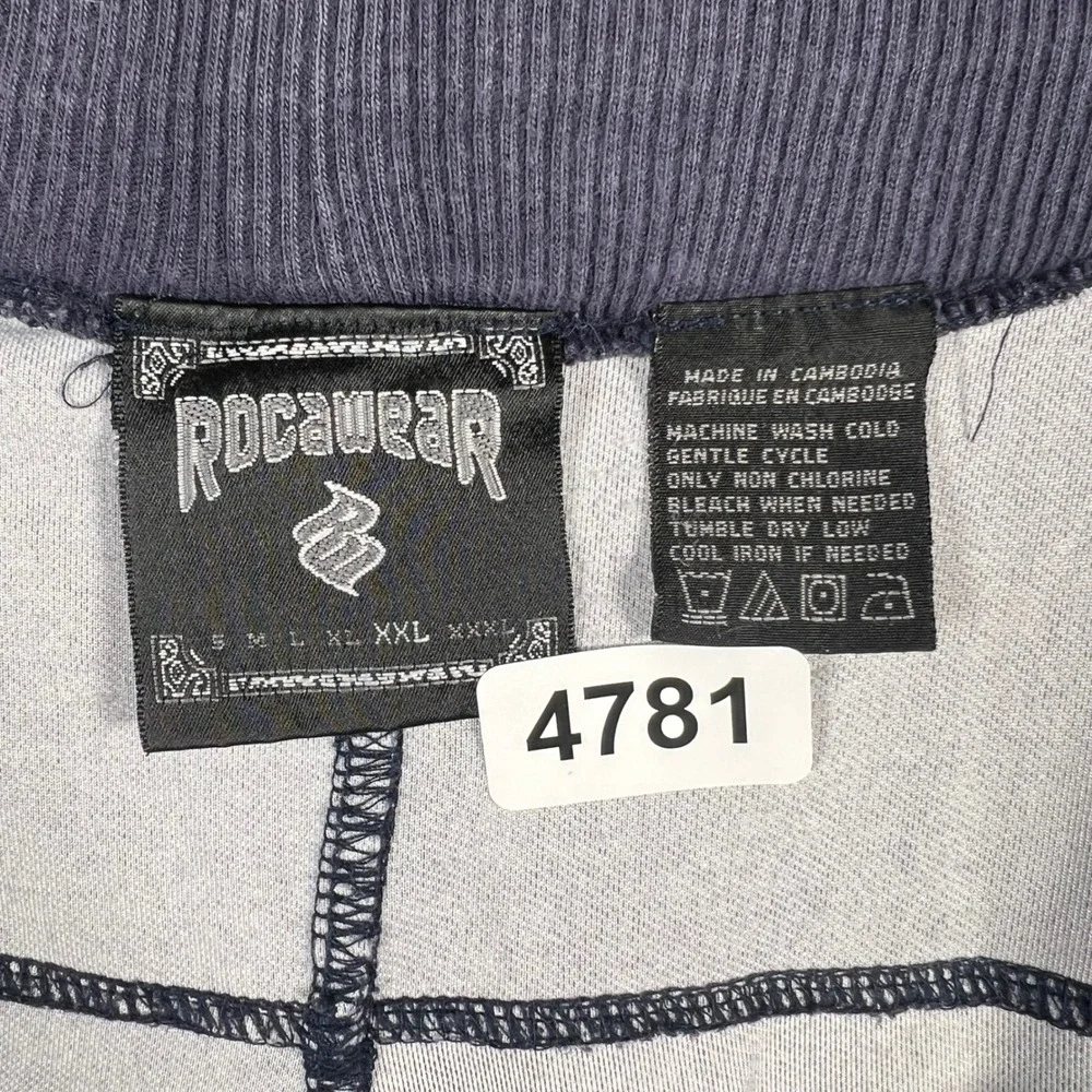 Rocawear Mens XXL Baggy Streetwear Pants Blue Gray Y2K Hip Hop Joggers